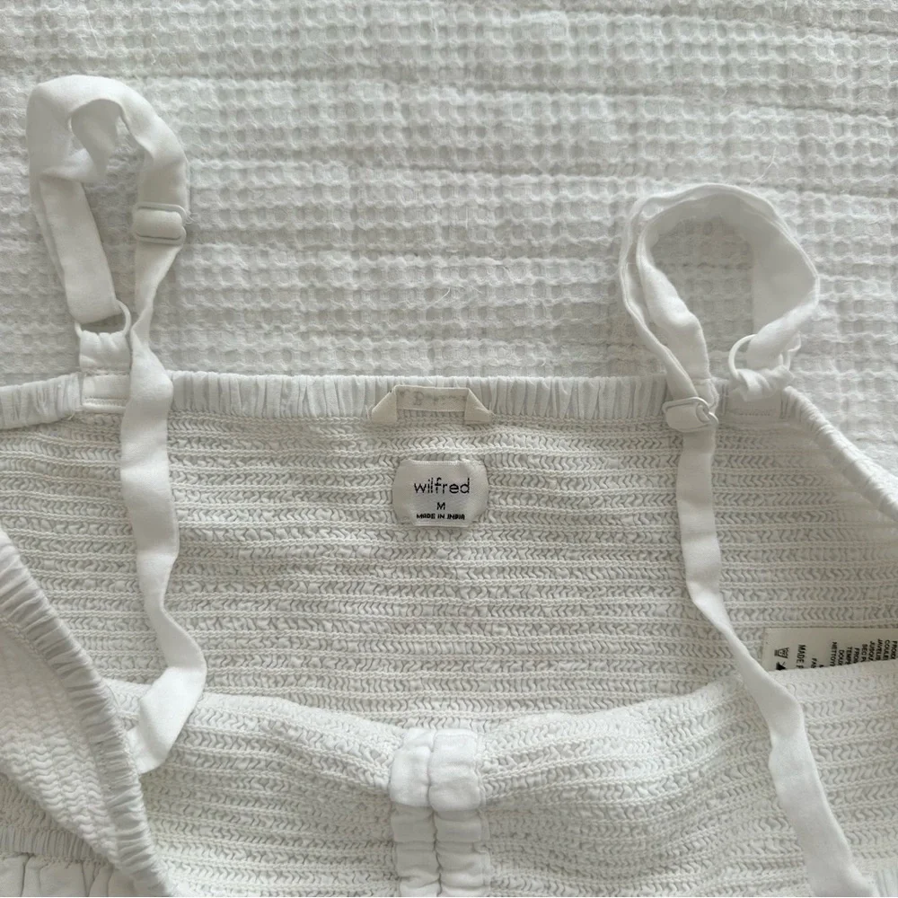aritzia white ruffle tank top - Picture 3 of 4